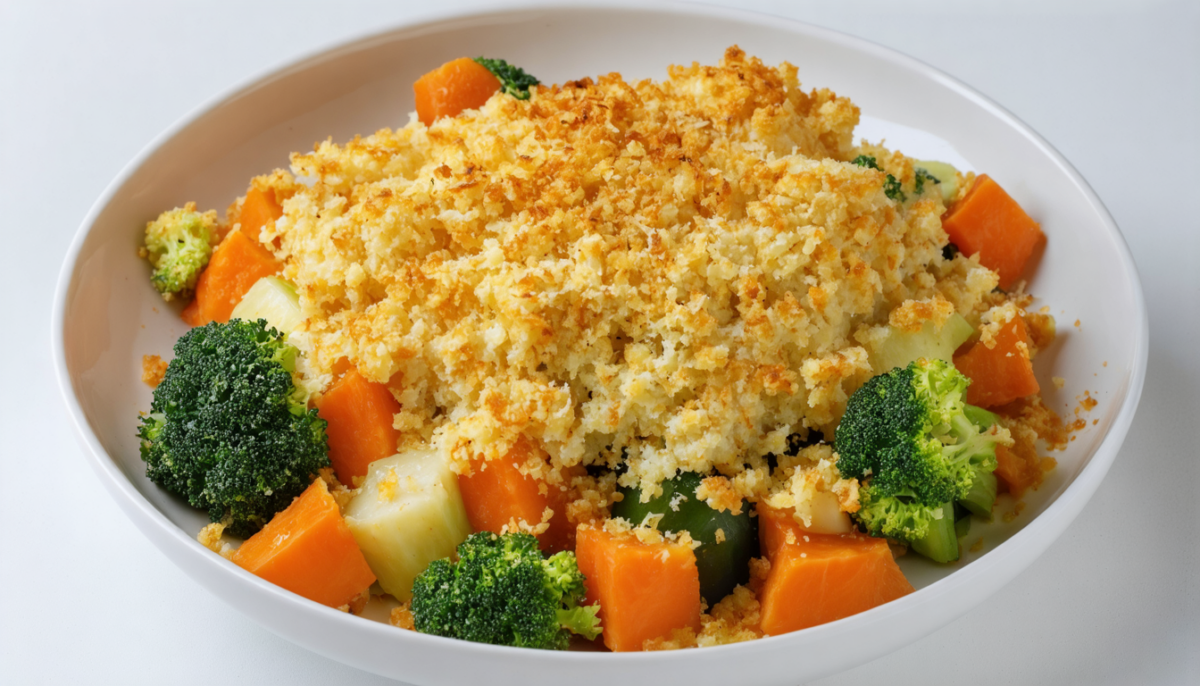 découvrez notre recette gourmande de crumble aérien au potimarron et viande des grisons, une alliance savoureuse parfaite pour régaler vos papilles.