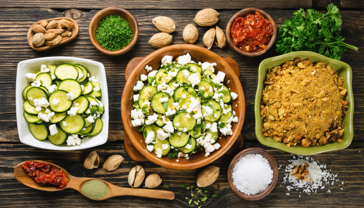 découvrez notre recette simple et gourmande de crumble de courgettes à la feta, parfaite pour un repas savoureux et facile à préparer.