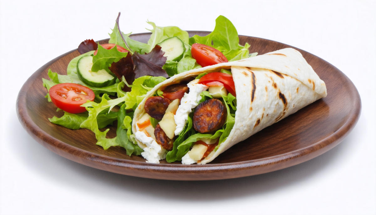 découvrez notre wrap gourmand au brie et chorizo, une recette savoureuse et facile à réaliser pour un repas délicieux et plein de caractère. à déguster sans attendre !