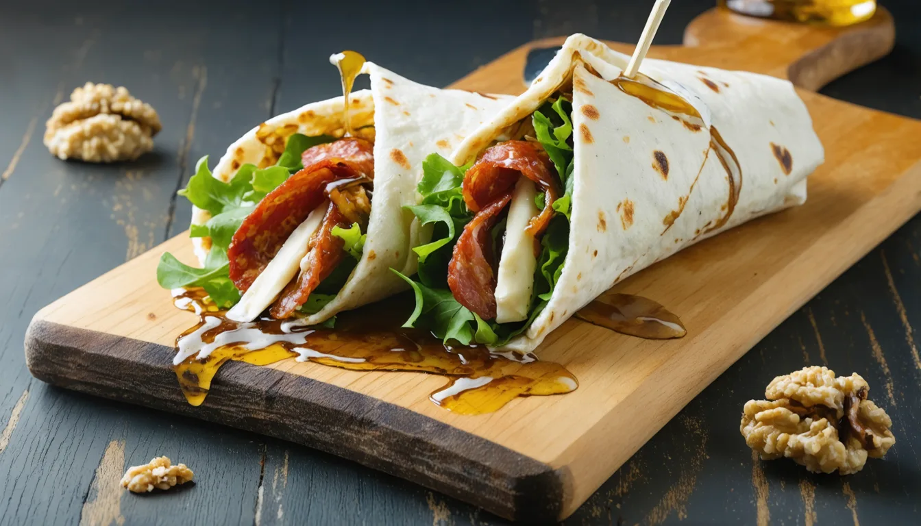 découvrez notre wrap gourmand au brie et chorizo, une recette savoureuse et facile à préparer pour un repas délicieux et original. à ne pas manquer !