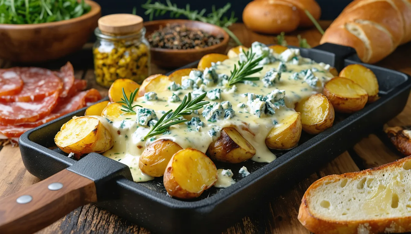 découvrez une raclette originale au fromage bleu, alliant tradition et créativité pour une expérience gourmande inoubliable.