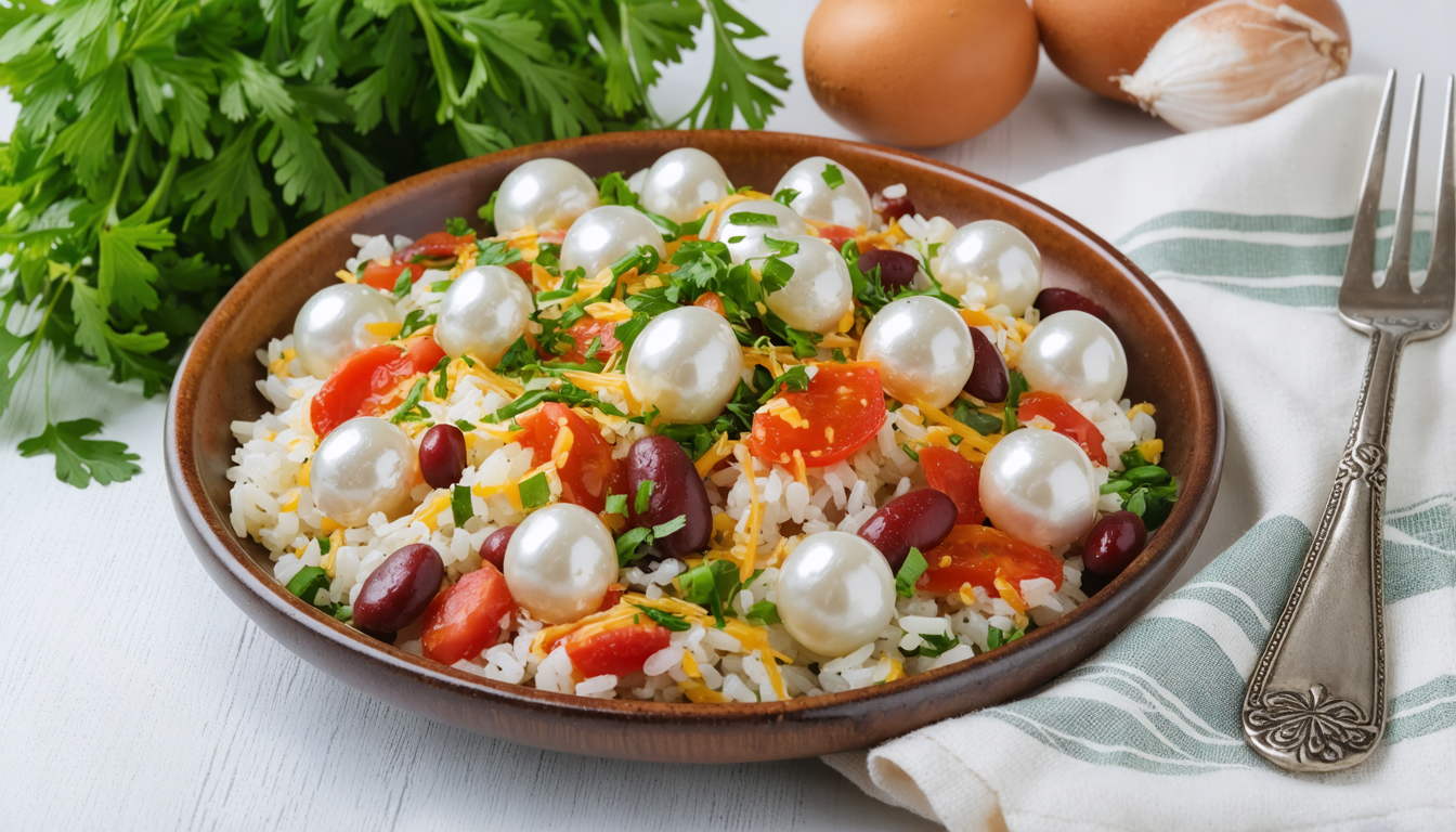 savourez un plat estival rafraîchissant avec notre salade de riz aux haricots rouges et perles de fromage fondant, une explosion de saveurs et de textures pour vos repas légers.
