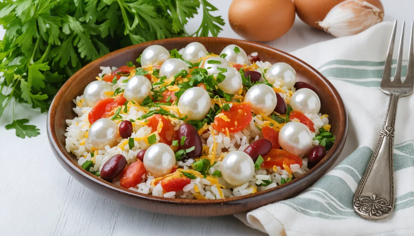 savourez un plat estival rafraîchissant avec notre salade de riz aux haricots rouges et perles de fromage fondant, une explosion de saveurs et de textures pour vos repas légers.