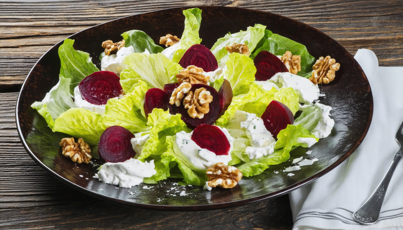 découvrez une recette fraîche et savoureuse : salade d’endives et betteraves croquantes, relevée par un fromage frais ail et fines herbes pour un délice léger et gourmand.