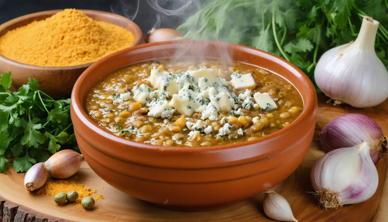 découvrez notre délice de dahl aux lentilles et fromage bleu, une recette savoureuse et réconfortante alliant légumineuses et fromage pour un plat plein de caractère.