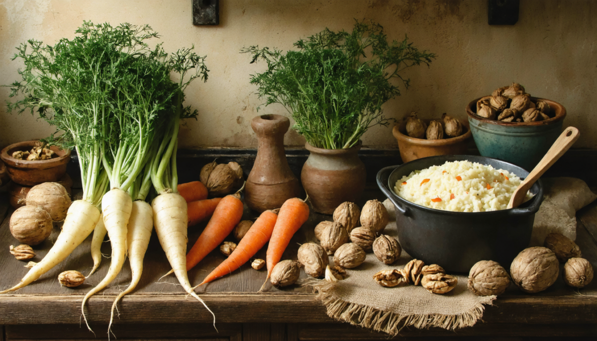 découvrez notre recette savoureuse et authentique de délice de risotto aux légumes anciens et noix du périgord, parfaite pour un repas gourmand et raffiné.