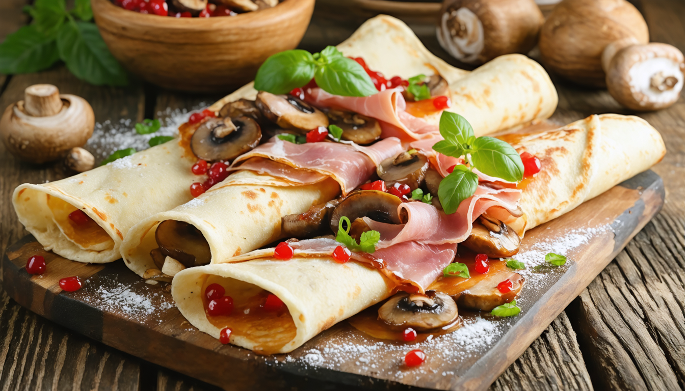 découvrez notre recette simple et savoureuse de délice de crêpe au jambon et champignons, parfaite pour un repas gourmand et rapide à préparer.