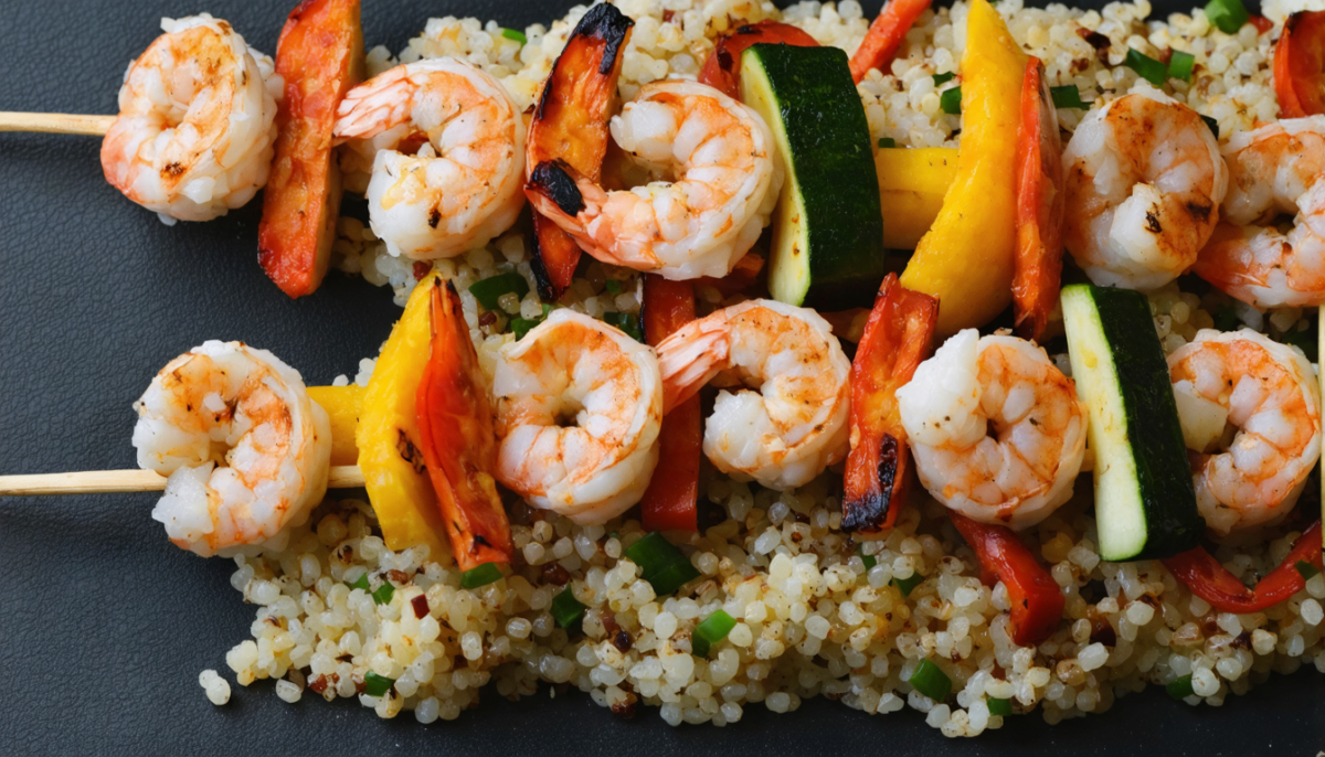 savourez l'été avec notre recette gourmande de gambas grillées accompagnées de légumes du soleil, pour une harmonie de saveurs estivales délicieuses et légères.