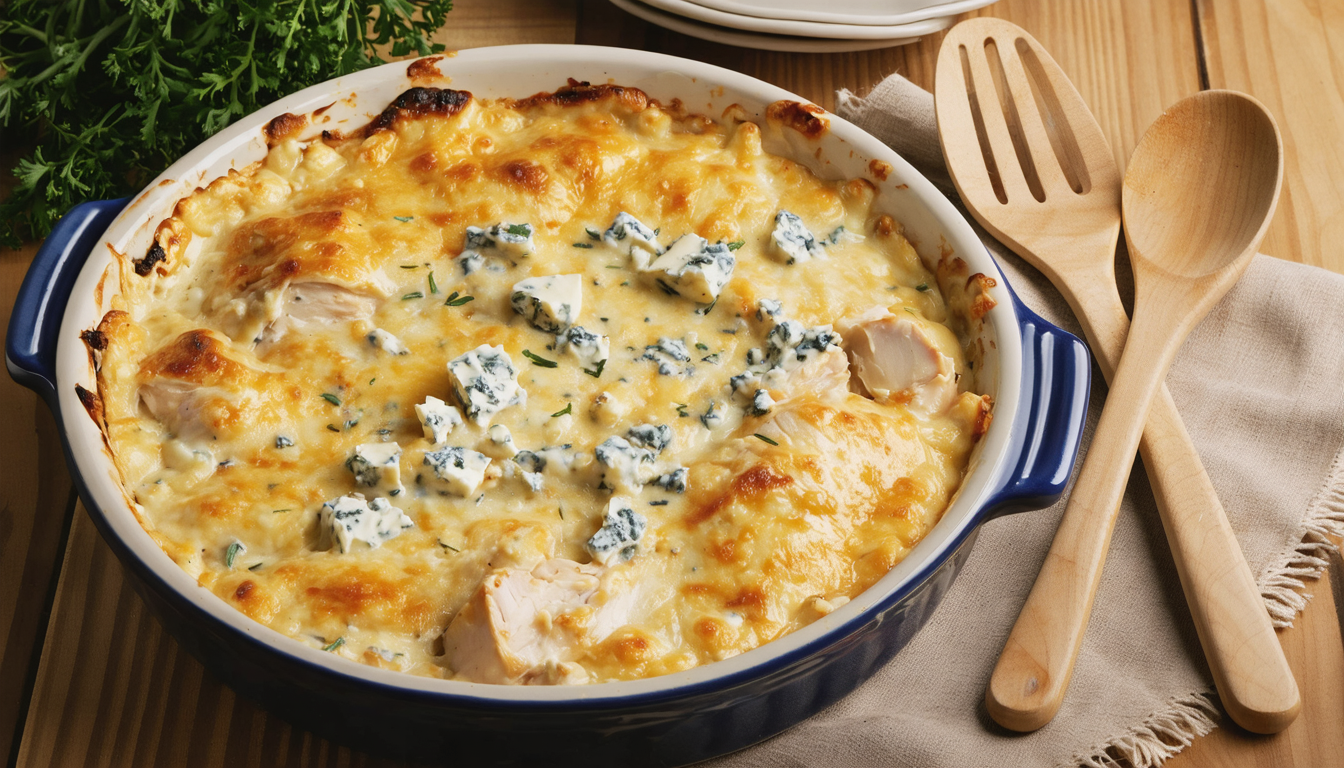 découvrez notre recette simple et gourmande de gratin au poulet et fromage bleu, un délice fondant parfait pour un repas convivial et savoureux.