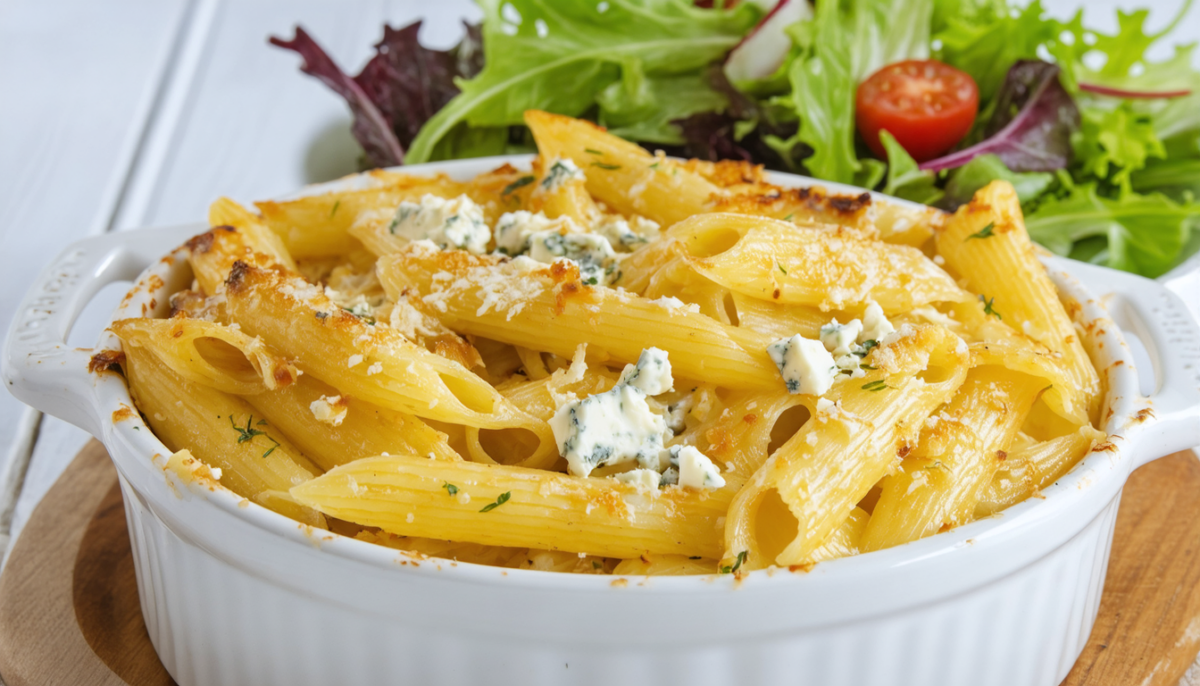 découvrez une recette facile et savoureuse de gratin de pâtes au fromage bleu, pour un plat fondant et gourmand qui séduira toute la famille.