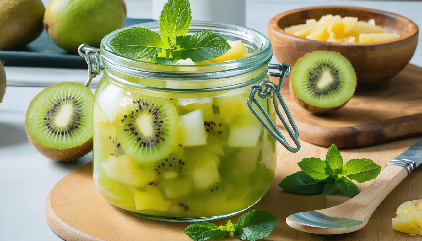 découvrez notre recette gourmande et vitaminée de compote légère aux kiwis et à la menthe, un délice frais parfait pour allier plaisir et santé.
