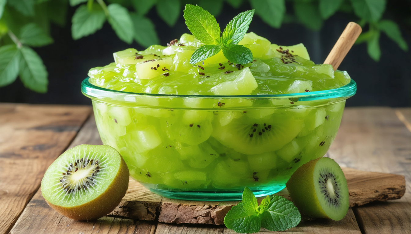 découvrez notre recette gourmande et vitaminée de compote légère aux kiwis et à la menthe, un délice frais parfait pour éveiller vos papilles et booster votre énergie.