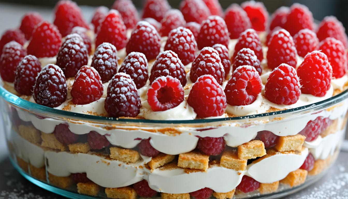 découvrez notre tiramisu crémeux aux framboises, un délice fruité à savourer sans attendre. une recette gourmande alliant douceur et fraîcheur pour un moment sucré irrésistible.