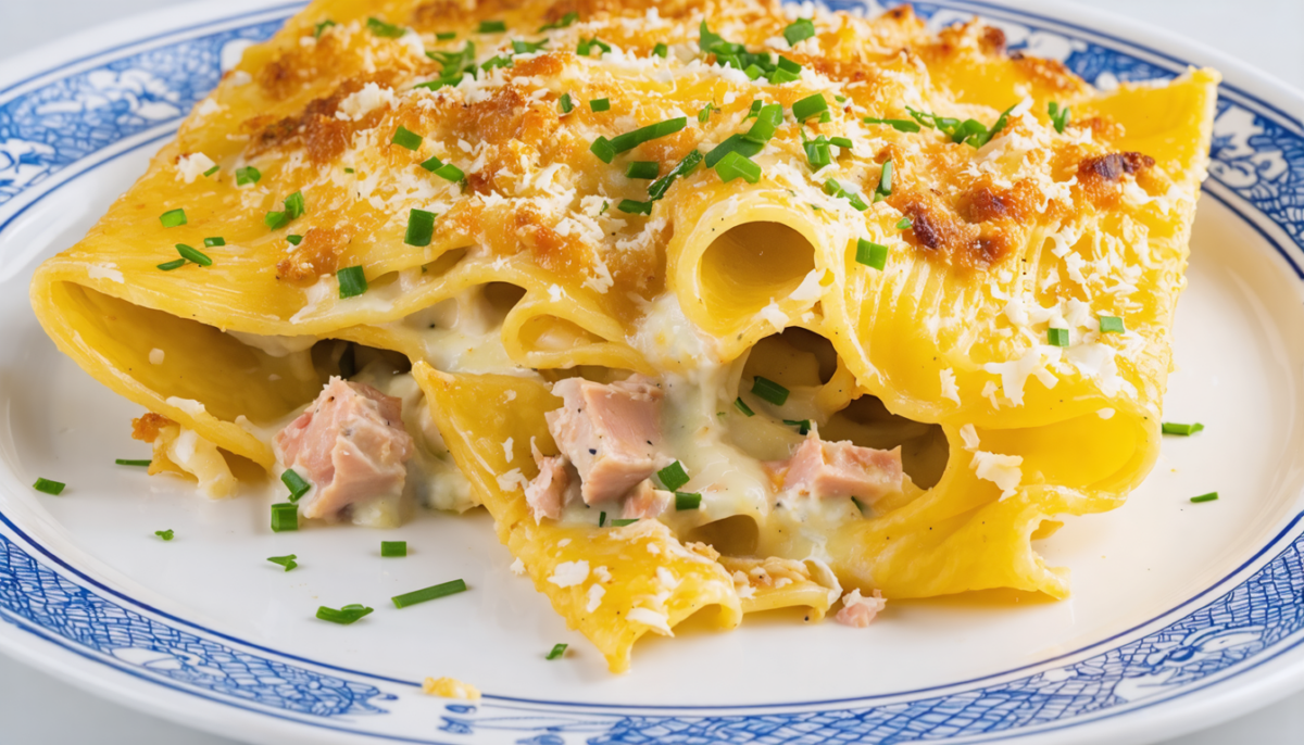 découvrez notre recette facile et savoureuse de gratin de pâtes au thon et petits pois, délicatement nappé d'une béchamel onctueuse pour un plat léger et réconfortant.