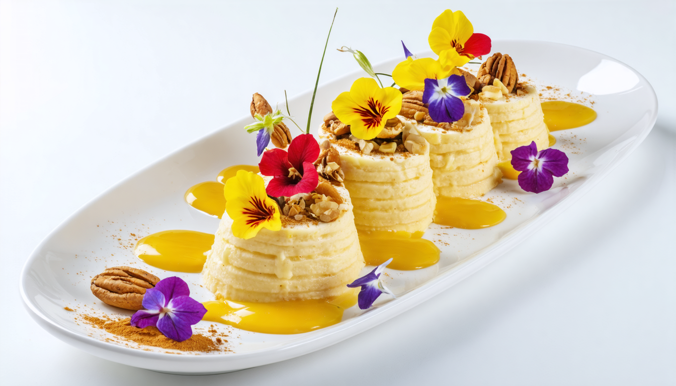 savourez l'alliance parfaite de la douceur dans notre purée de banane onctueuse au fromage frais, accompagnée d'un jus de pomme doux et d'un miel fondant pour un délice gourmand et naturel.