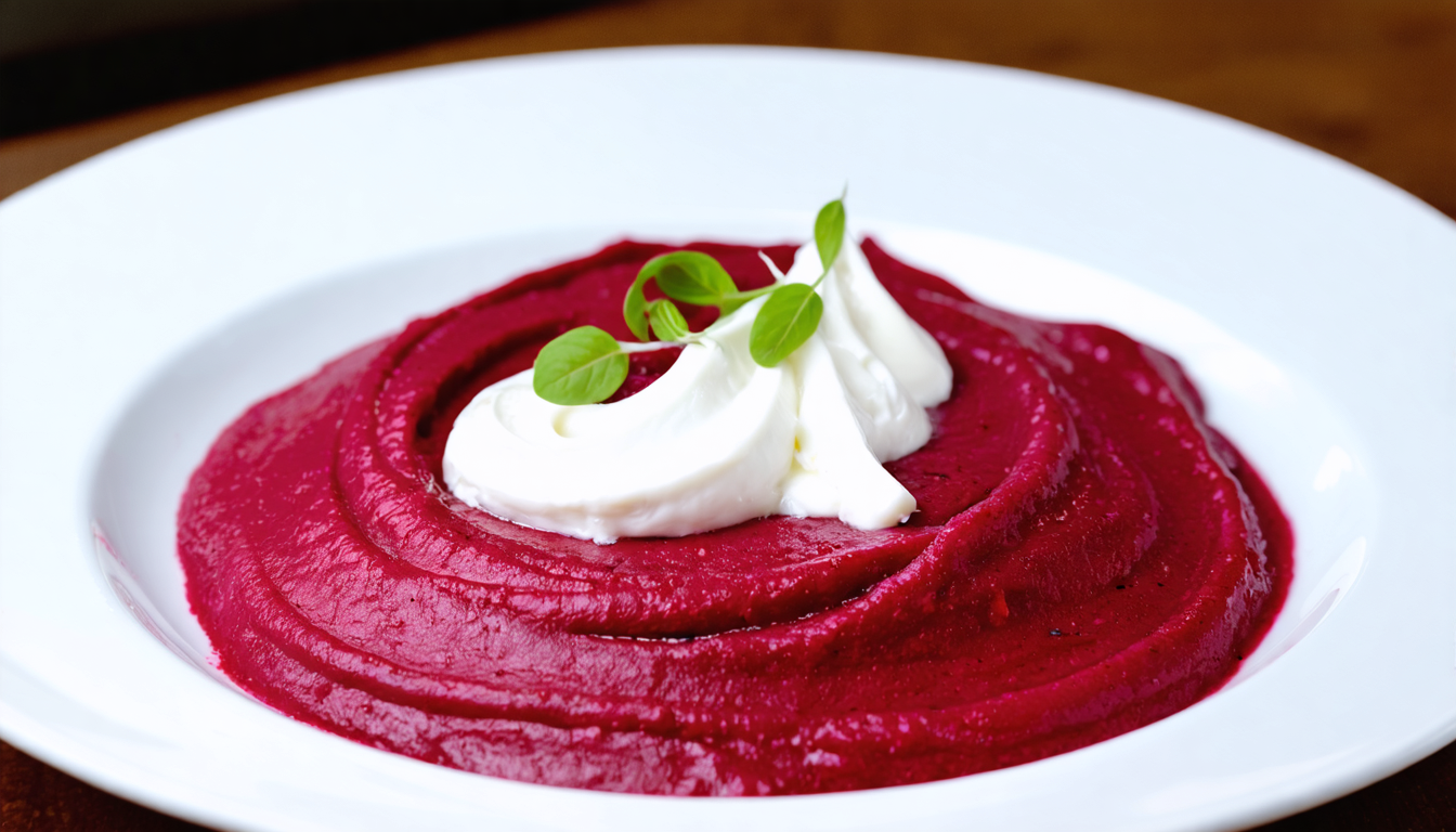 découvrez notre recette gourmande de purée de betterave onctueuse associée au fromage frais, pour une alliance parfaite de saveurs délicates et rafraîchissantes.