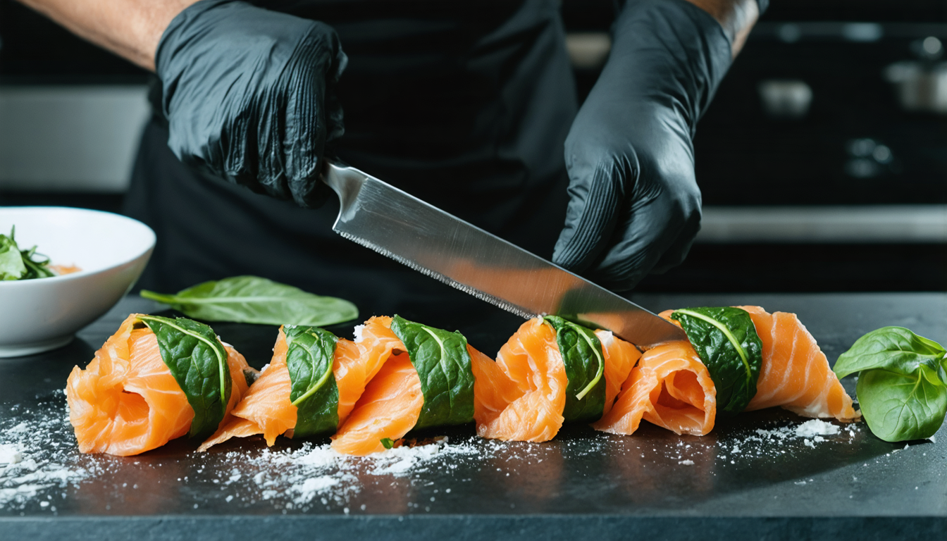 découvrez notre recette légère et savoureuse de délice roulé aux épinards, saumon fumé et fromage frais, parfaite pour un repas gourmand et équilibré.