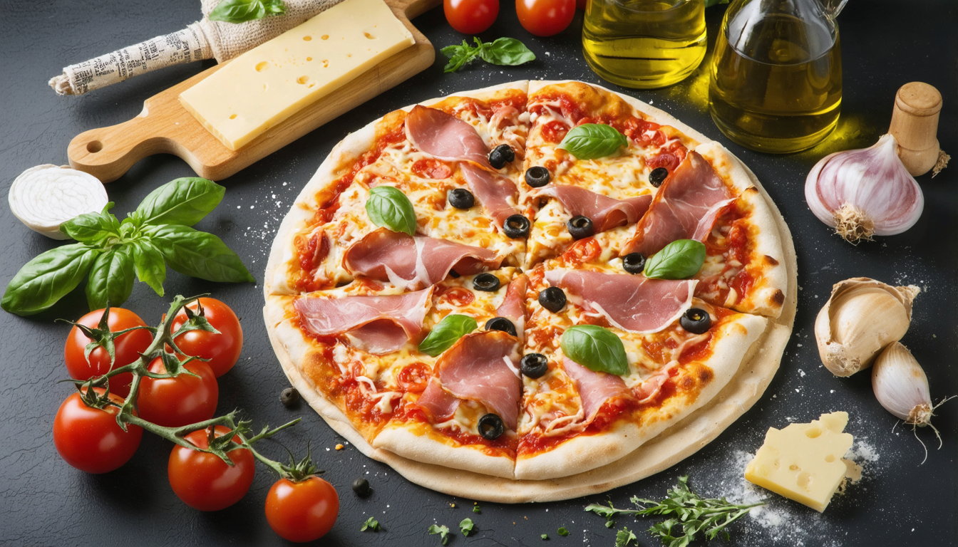 découvrez notre recette gourmande de délice roulé, une pizza au jambon et fromage facile à préparer, parfaite pour un repas savoureux en famille ou entre amis.