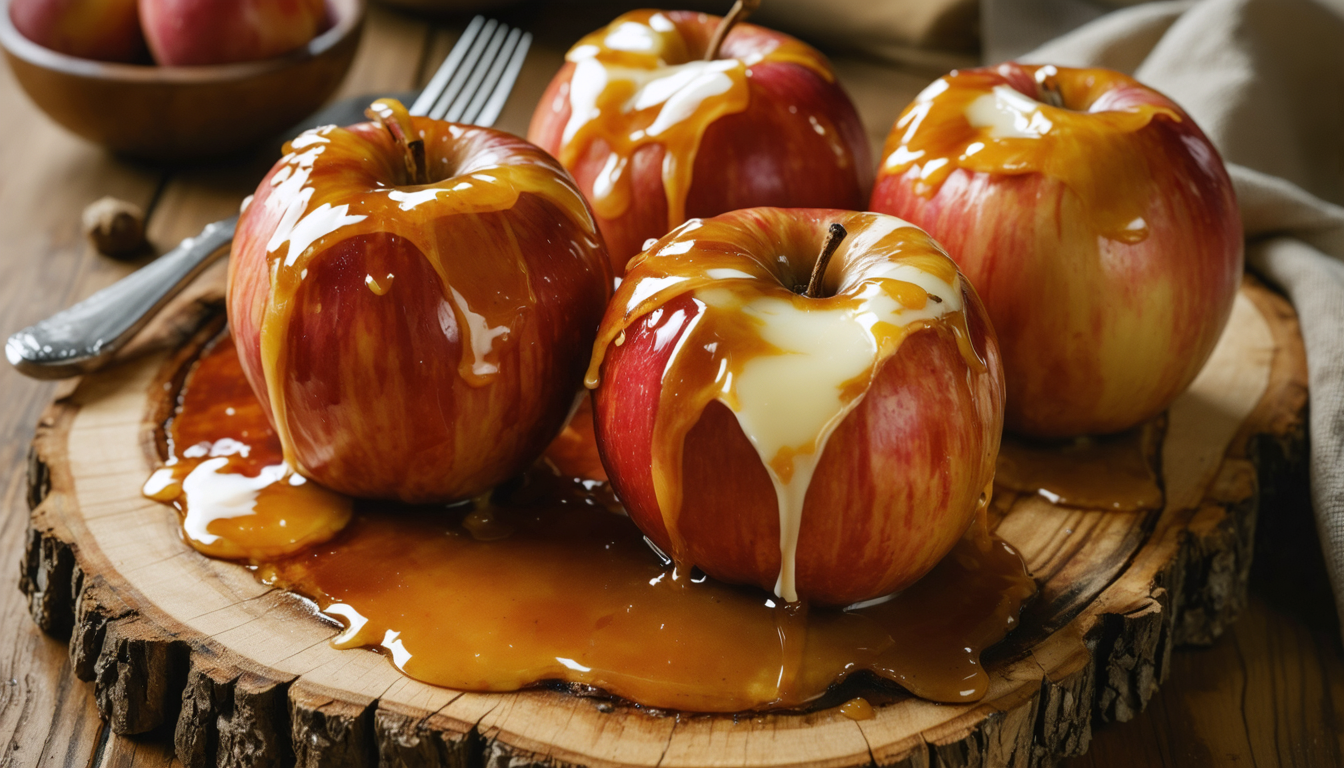 découvrez une recette gourmande alliant douceur et saveurs salées : pommes au four caramélisées délicatement nappées de camembert fondant, un délice sucré-salé irrésistible.