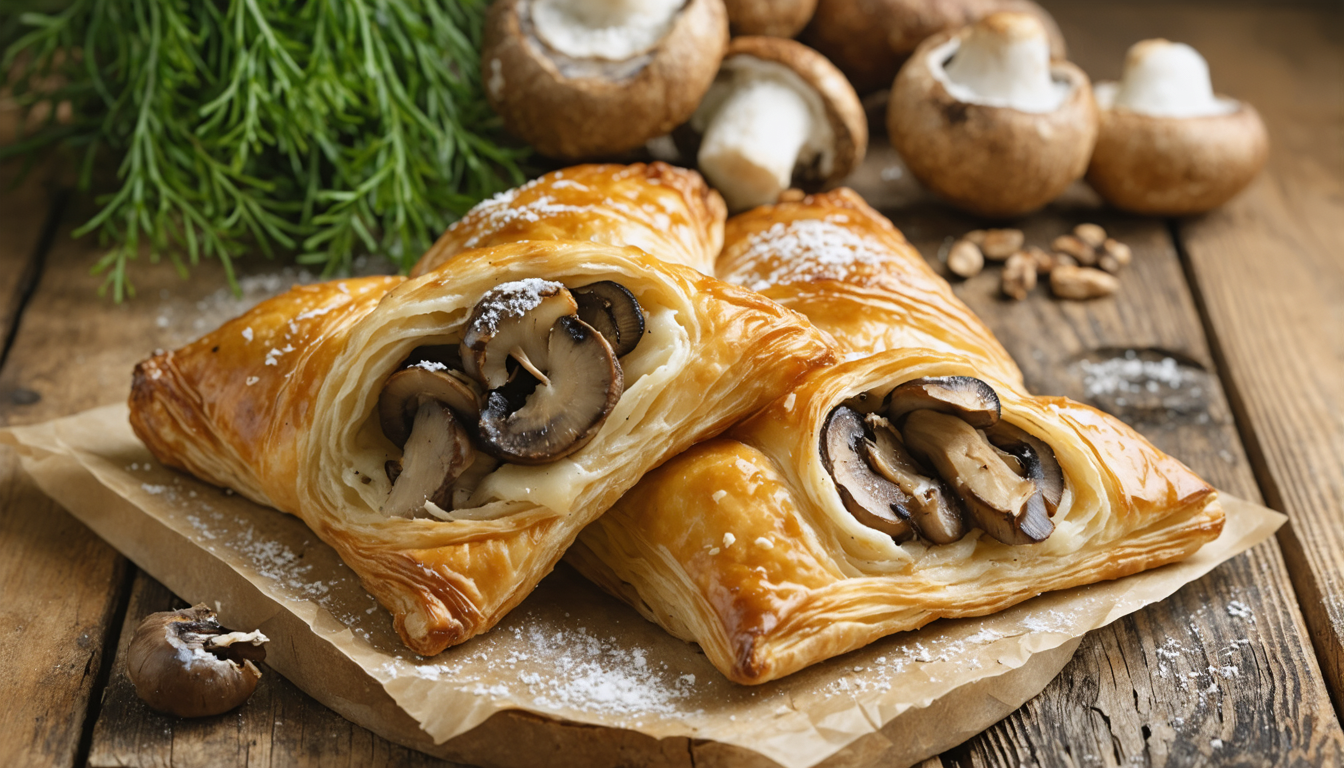 découvrez notre recette légère et gourmande de délices feuilletés aux champignons, parfaite pour un repas savoureux et facile à préparer.