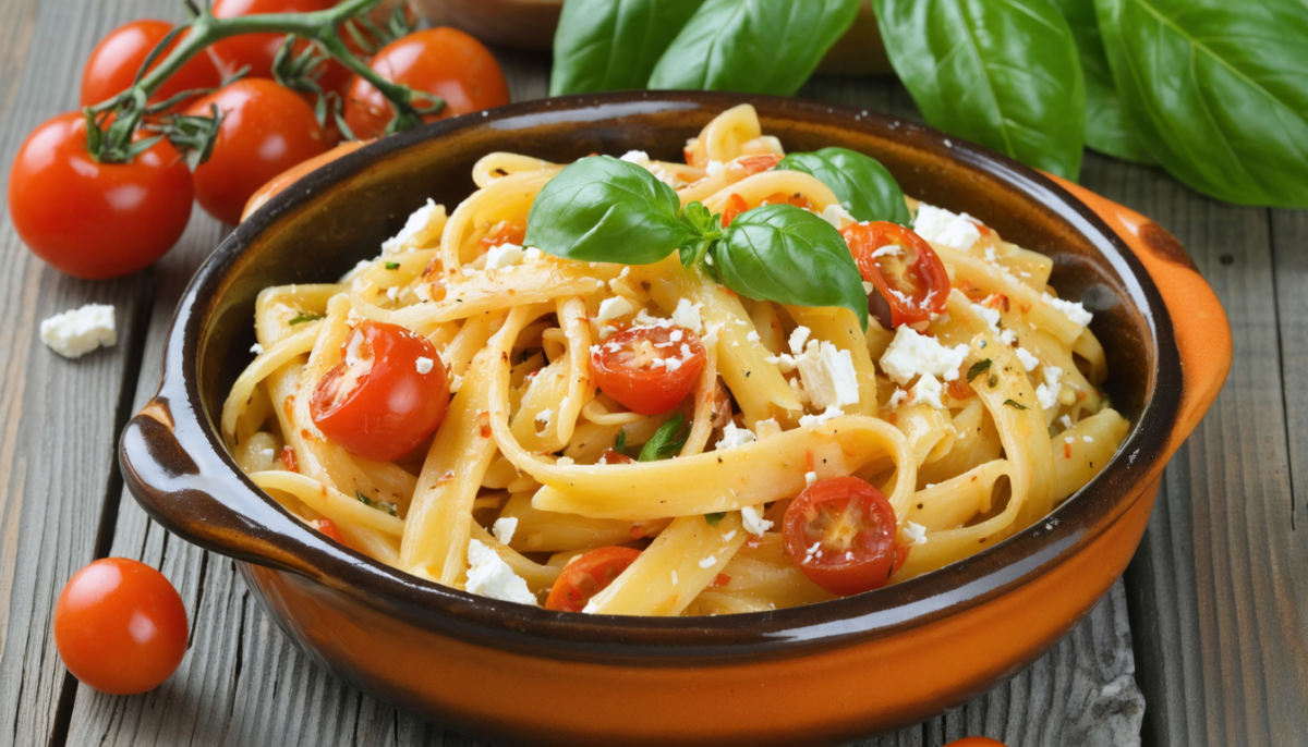 découvrez notre recette savoureuse de pâtes à la feta et tomates rôties, un plat simple et gourmand qui ravira vos papilles à chaque bouchée.