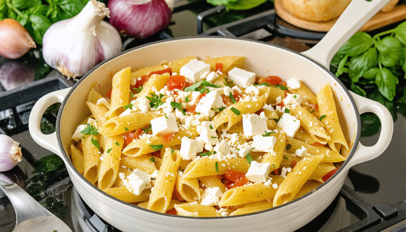 découvrez notre recette savoureuse de pâtes à la feta et tomates rôties, un plat simple et gourmand qui ravira vos papilles à chaque bouchée.