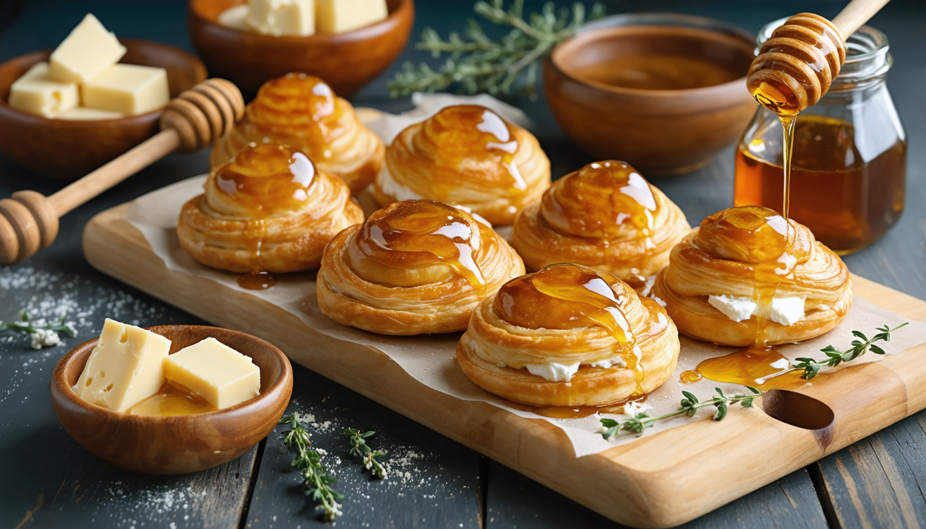 découvrez la recette gourmande des délices feuilletés au chèvre frais et miel, une douceur salée-sucrée facile à préparer et parfaite pour toutes les occasions.