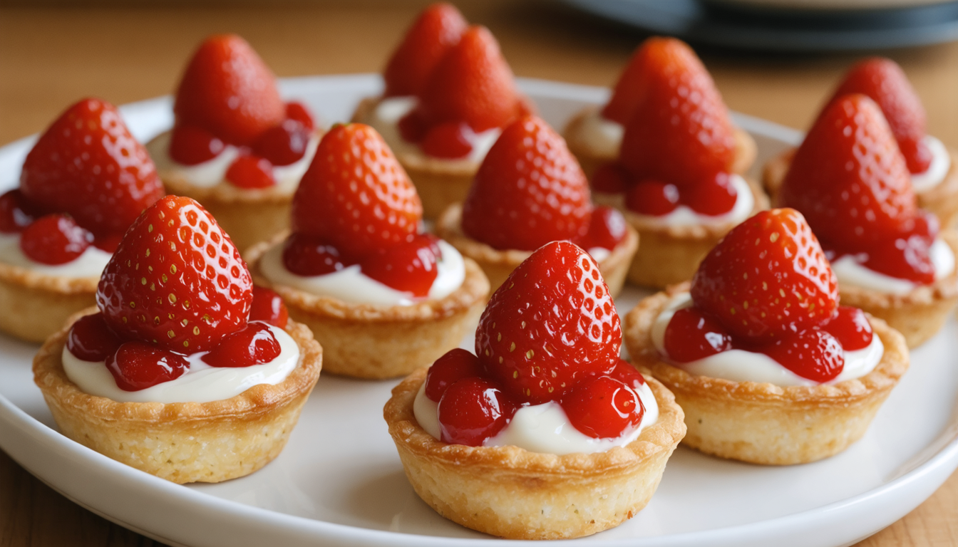 savourez nos délicieuses tartelettes aux fraises fraîches et à la crème pâtissière maison, un dessert fruité et gourmand parfait pour toutes les occasions.