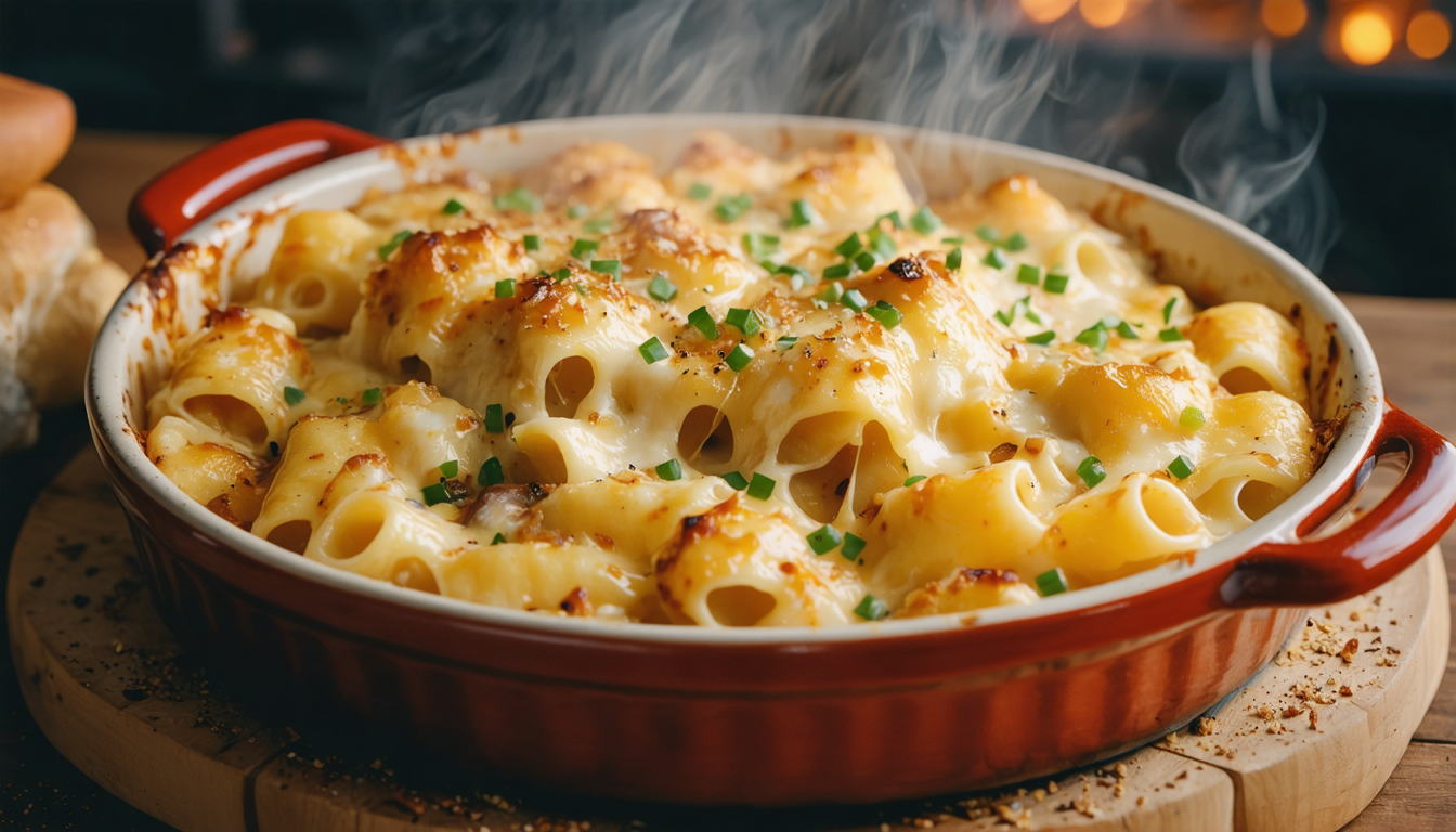 découvrez notre délicieuse croziflette fondante au fromage à raclette, un plat réconfortant et savoureux à essayer absolument pour vos repas en famille ou entre amis.