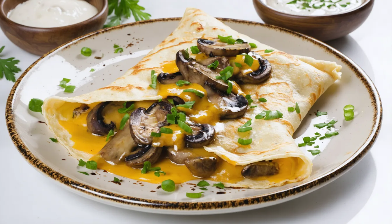 découvrez une recette savoureuse de crêpe salée garnie de champignons fondants et de fromage gourmand, parfaite pour un repas réconfortant et délicieux.