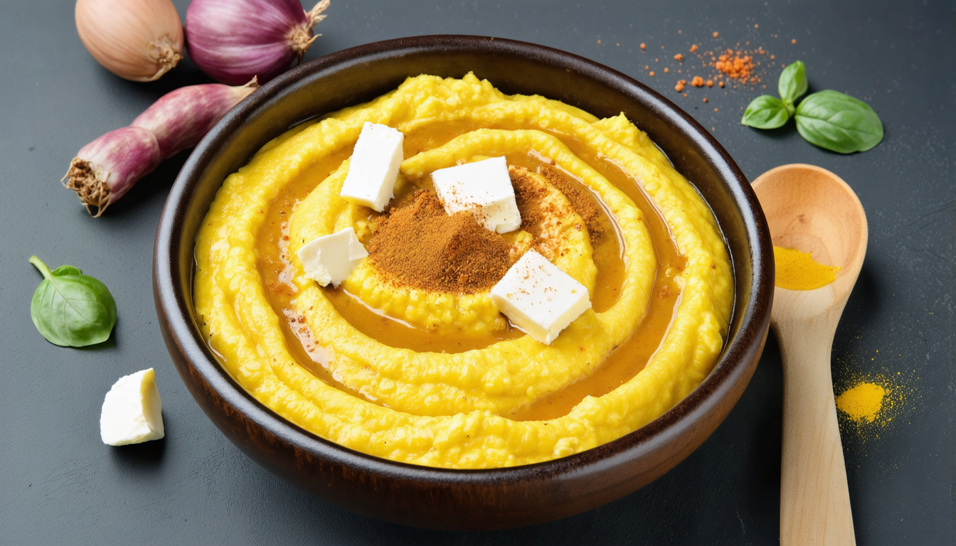 découvrez notre recette gourmande de purée de maïs au curry et fromage frais, une délicieuse alliance parfumée parfaite pour un repas savoureux et facile à préparer.