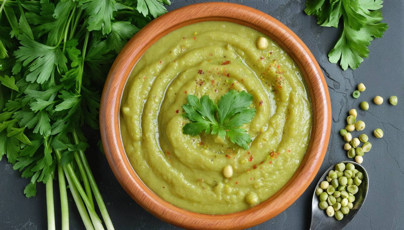 découvrez une délicieuse purée onctueuse de pois cassés, facile et rapide à préparer grâce au thermomix. un plat savoureux et réconfortant à partager en toute simplicité.