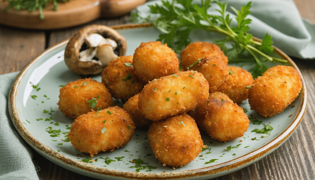 découvrez nos délicieuses croquettes aux champignons, savoureuses et légères, avec moins de 200 calories. une recette parfaite pour un encas gourmand et sain.