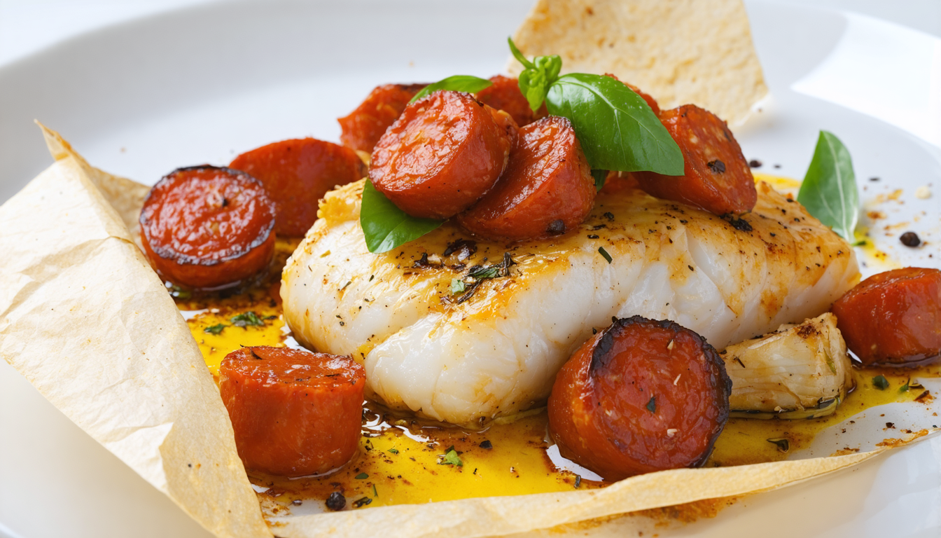 découvrez notre recette simple et savoureuse de papillotes de cabillaud au chorizo, idéale pour un repas gourmand et rapide à préparer.