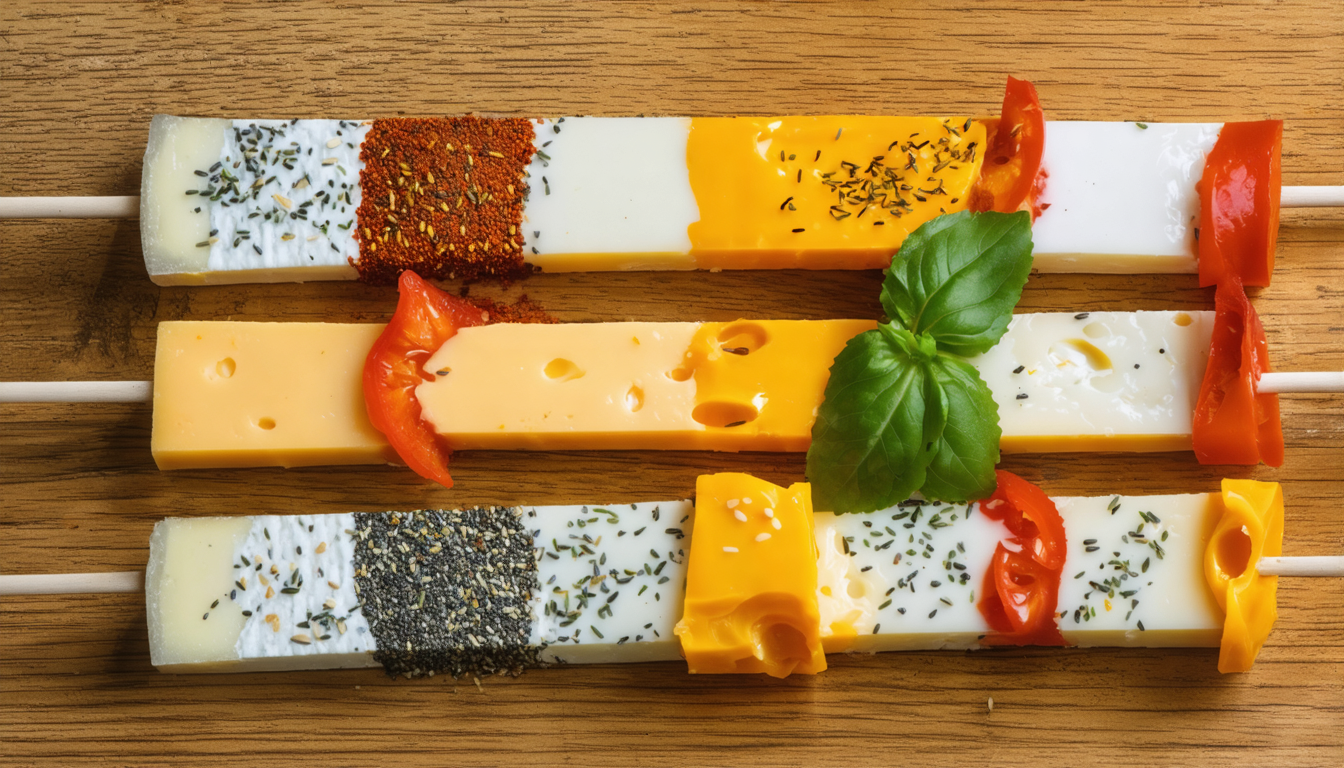 découvrez une recette gourmande et originale de sucettes colorées au fromage frais, parfaites pour surprendre vos invités avec une explosion de saveurs et de couleurs.