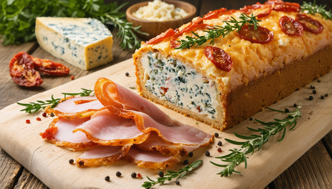 découvrez notre recette gourmande de cake salé au fromage bleu, jambon et tomates séchées, parfait pour un apéritif savoureux ou un repas convivial.