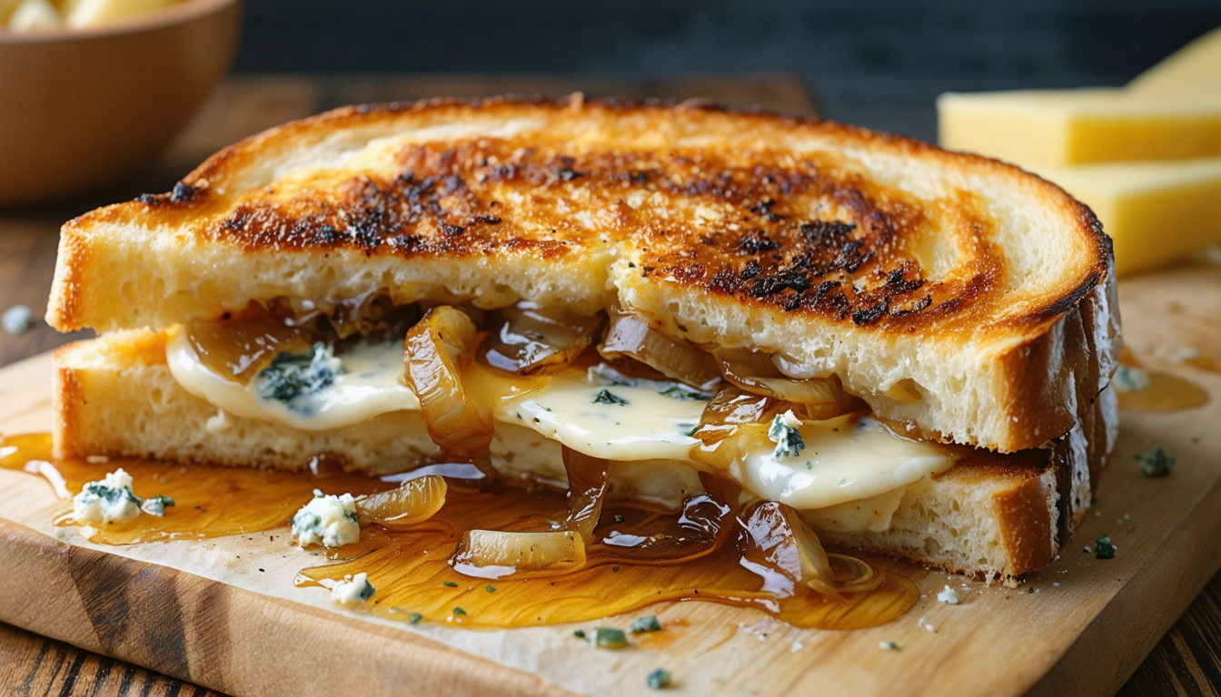 découvrez la recette express du croque-monsieur brioché au bleu et confit d’oignons, un délice gourmand et rapide à préparer pour régaler toute la famille.