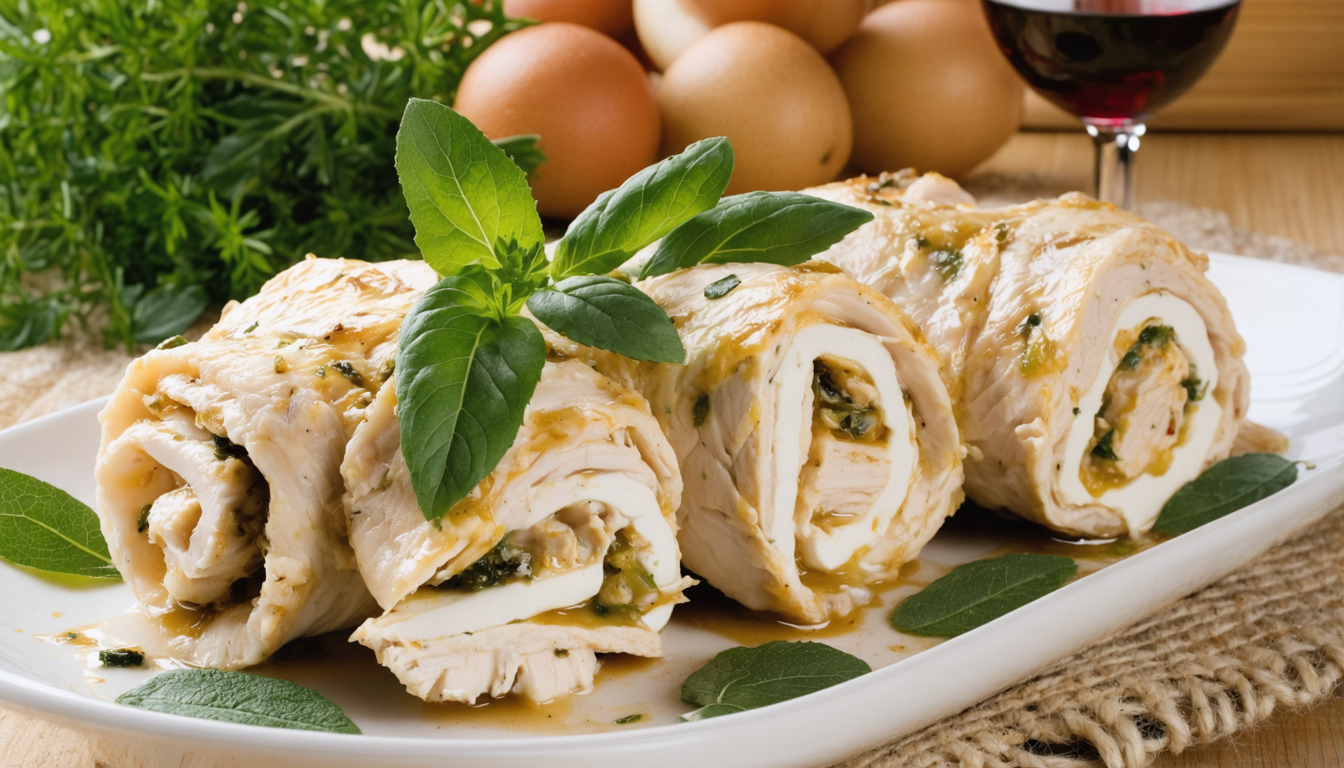 découvrez nos délicieux roulés de poulet au camembert et à la sauge, une recette légère et gourmande parfaite pour un repas savoureux et facile à préparer.