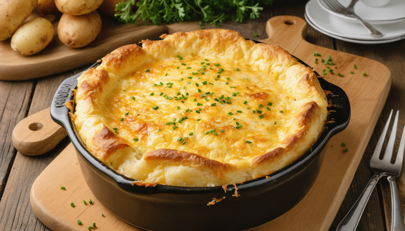découvrez notre recette gourmande de soufflé de pommes de terre au fromage, un plat léger et savoureux qui ravira vos papilles à chaque bouchée.