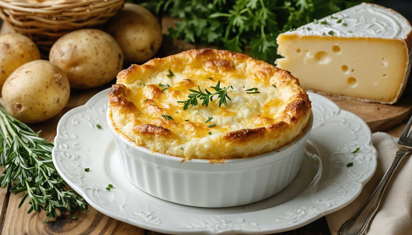 découvrez notre recette gourmande de soufflé de pommes de terre au fromage, un plat délicieux et facile à préparer qui ravira toute la famille.