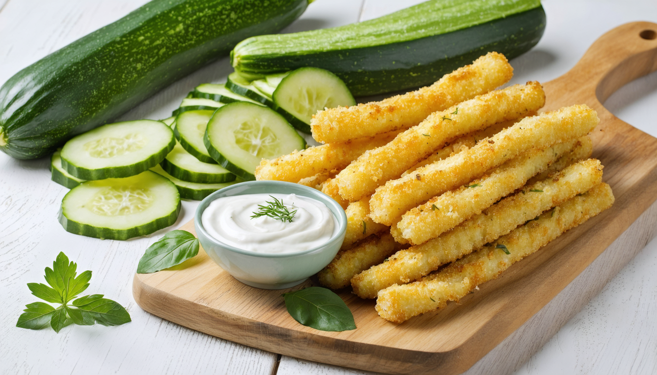 découvrez nos sticks de courgettes légers et savoureux, préparés sans friture pour un snack sain et gourmand à savourer sans modération.