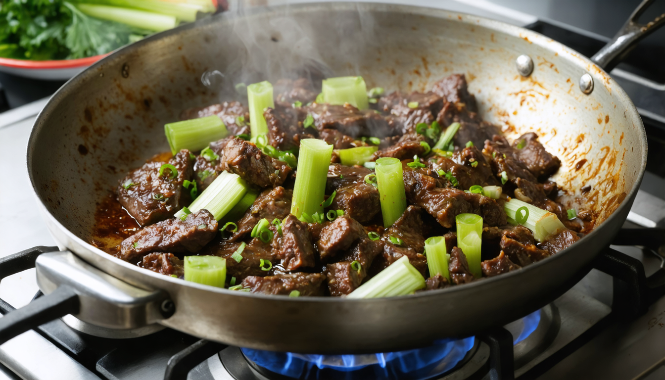 découvrez une recette légère et savoureuse de fajitas croustillantes au bœuf caramélisé et céleri croquant, parfaite pour un repas équilibré et plein de saveurs.