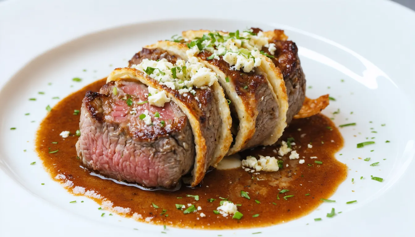 découvrez notre recette de filet mignon de veau en croûte croustillante au fromage bleu, une préparation généreuse et savoureuse qui ravira vos papilles.
