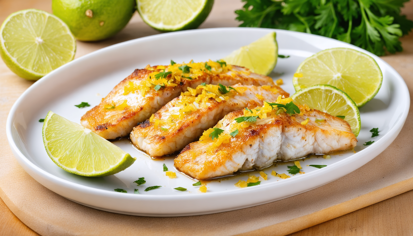 découvrez une recette savoureuse de filets de merlan poêlés au zeste de citron vert, parfaite pour un repas léger et plein de fraîcheur.
