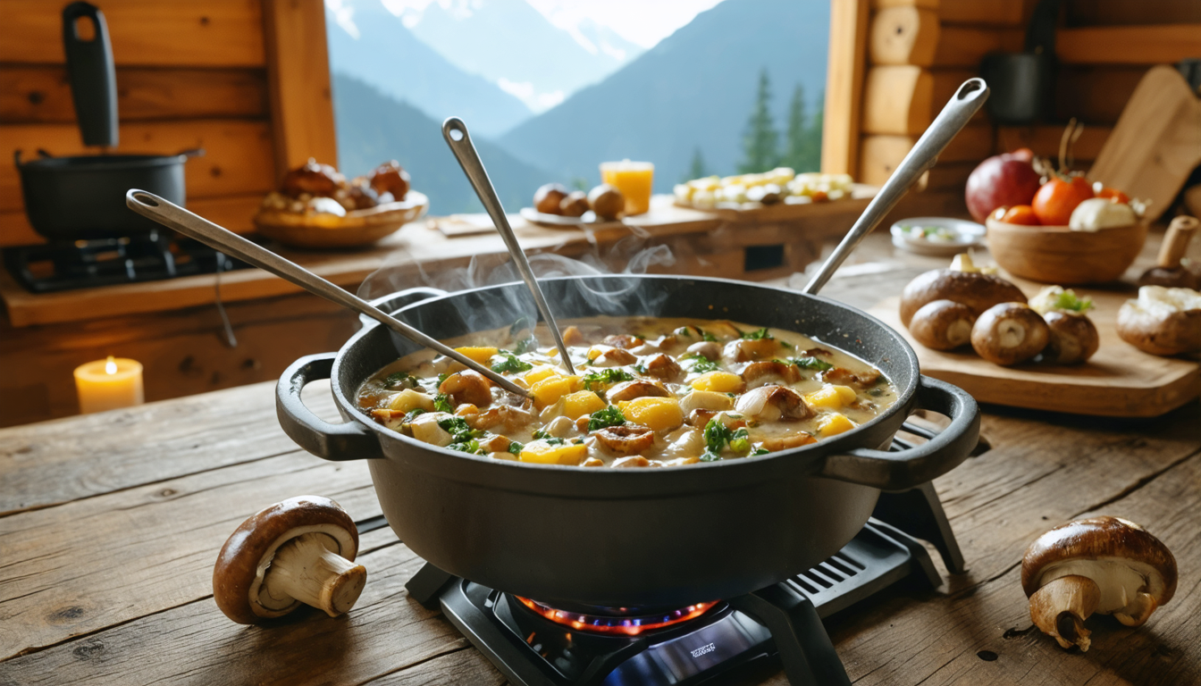 découvrez la fondue savoyarde aux champignons, une recette traditionnelle alliant richesse des saveurs et convivialité pour des moments chaleureux entre amis ou en famille.