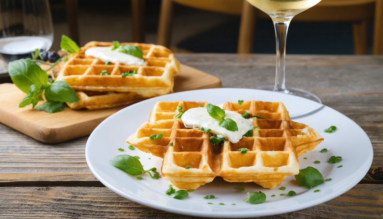 découvrez notre recette de gaufres salées gourmandes, accompagnées d'une crème onctueuse et de fromage frais, pour un plat savoureux et original à savourer à tout moment.