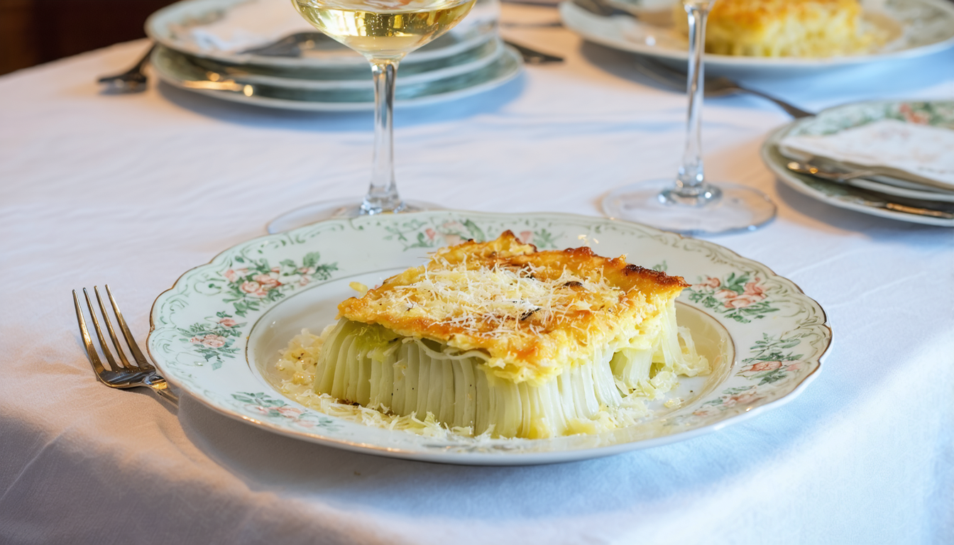 découvrez notre recette simple et gourmande de gratin de fenouil au parmesan, idéale pour un dîner savoureux et convivial. facile à préparer et délicieux à déguster.