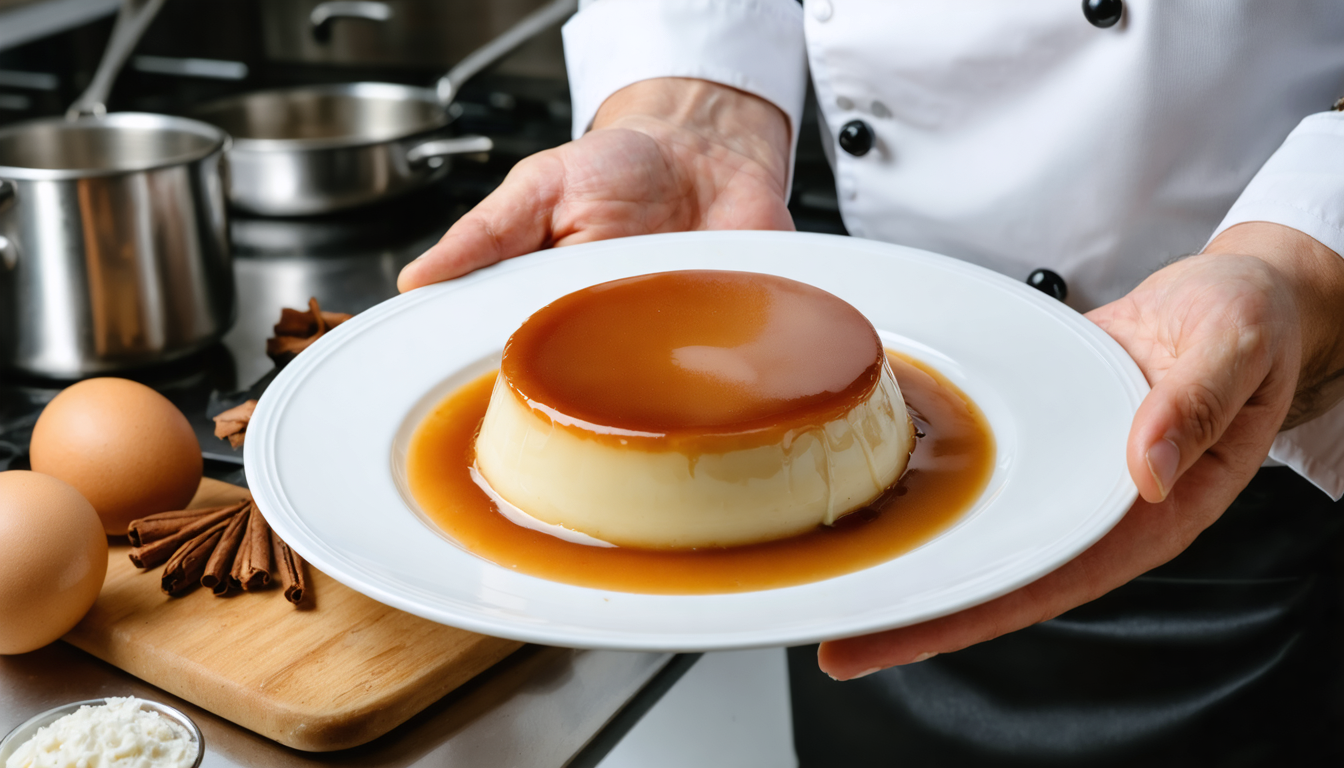 découvrez le secret d’un flan sans pâte aussi crémeux et savoureux qu’en pâtisserie, révélé par un chef étoilé pour un dessert parfait à la maison.