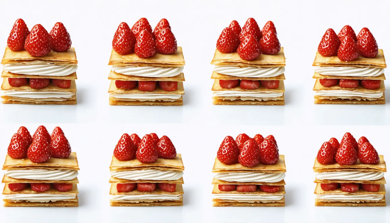 découvrez un mille-feuilles gourmand et léger, parfait pour la saint-valentin, alliant fraises fraîches et chocolat fondant pour un dessert romantique et délicieux.