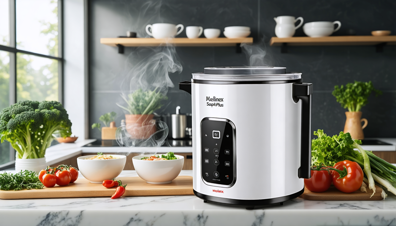 découvrez le moulinex soup&plus lm924500, un robot multifonction puissant qui prépare des soupes, mixe, cuit à la vapeur et bien plus, pour des repas sains et savoureux en toute simplicité.